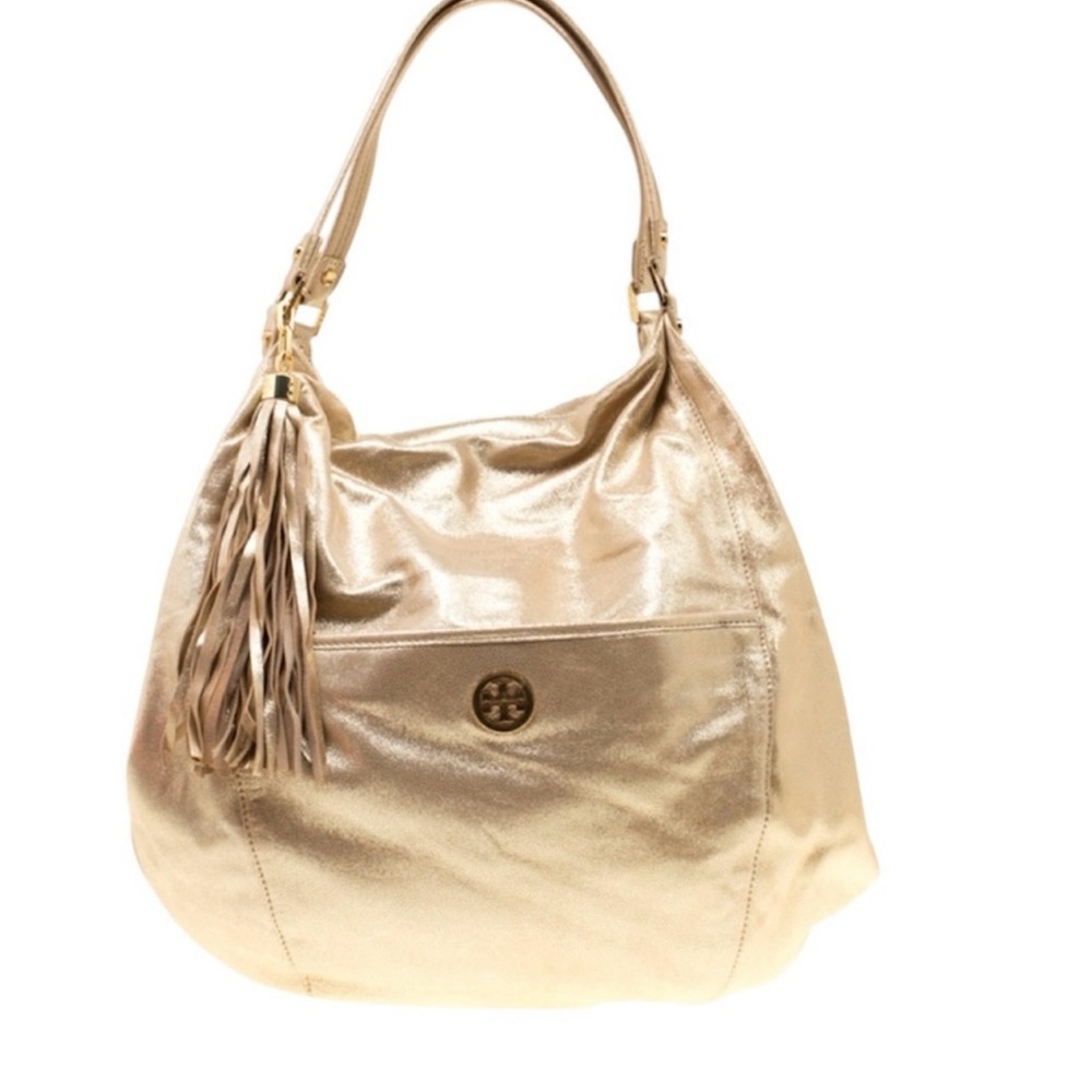 Tory Burch Metallic Gold Hobo Bag